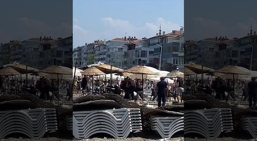 Halk plajında şezlong parası istediler; zabıta müdahale edince arbede çıktı